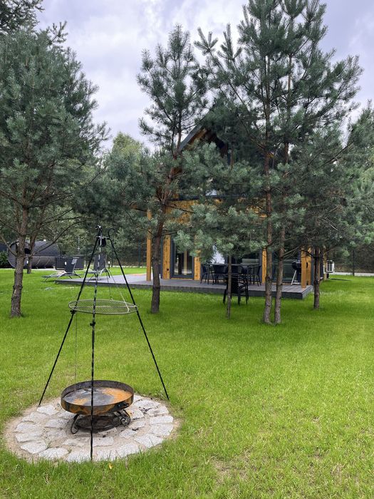 Domek do wynajęcia zalew Ostrowy balia sauna cisza Dom na krańcu lasu