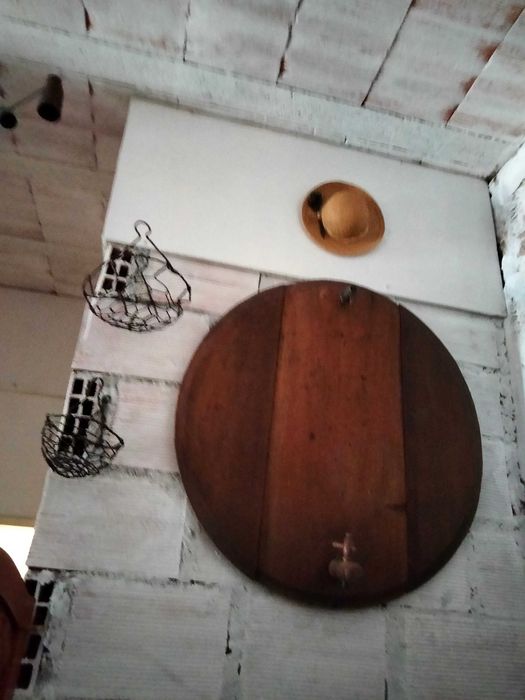 Tampo de barril em madeira