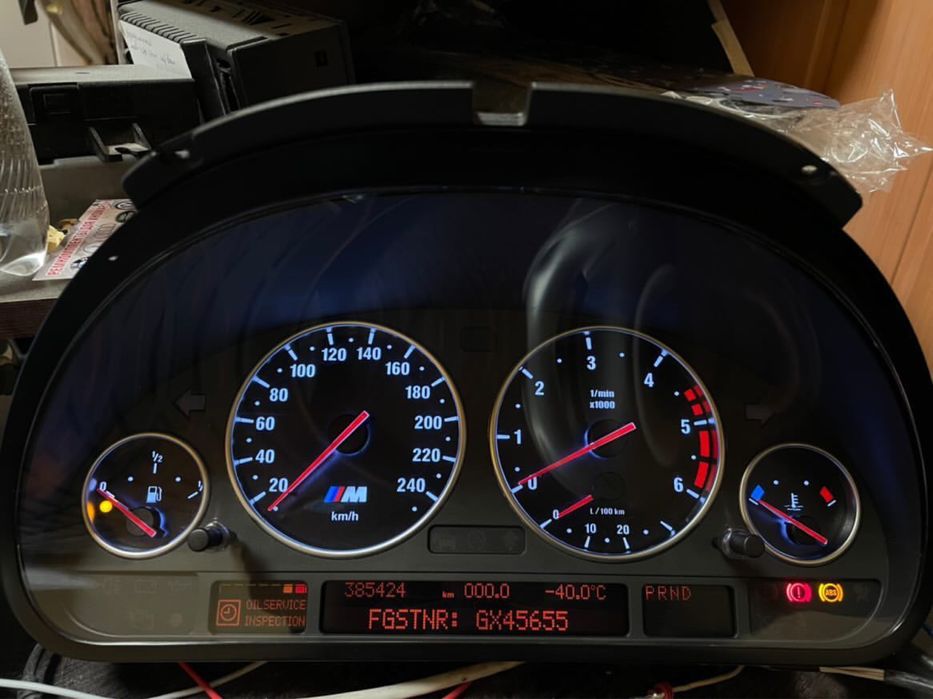 Хромированные крутые кольца в приборку BMW e38, e39, e53, шлейф