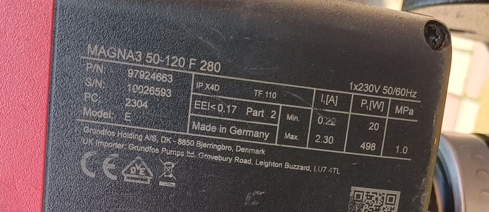 Pompa obiegowa Grundfos Magna 3 50-120 F280 2195 godz.