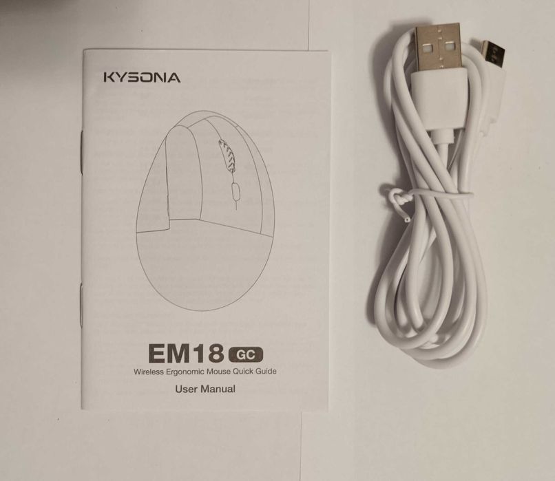 Нова вертикальна мишка Kysona EM18 White 2.4G/Bluetooth 4000 DPI 500mAh Type-C ![Ціна включає в себе комісію за OLX Доставку]