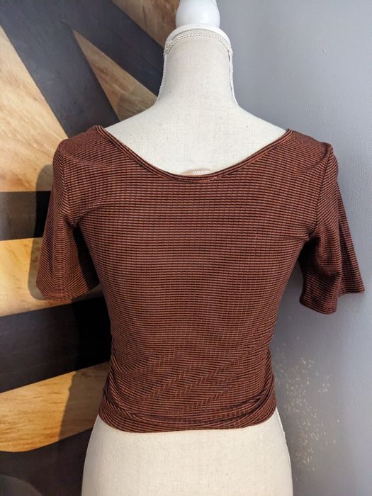 XS bluzka top Cropp brązowa