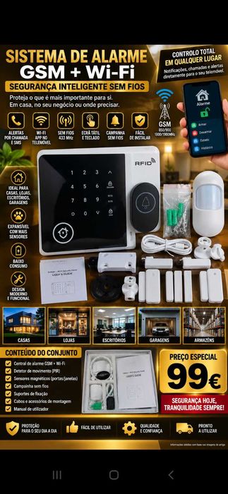 Alarme 99€. Oportunidade