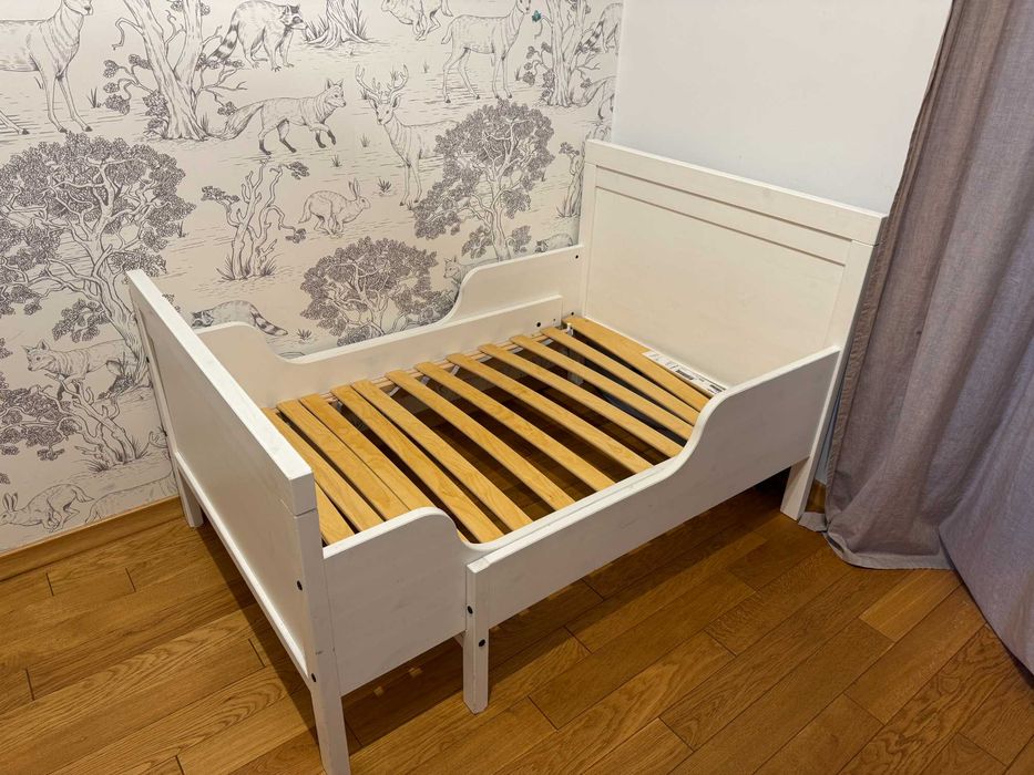 Rozsuwane łóżko dziecięce IKEA SUNDVIK ze stelażem 80x130 80x165 80x200
