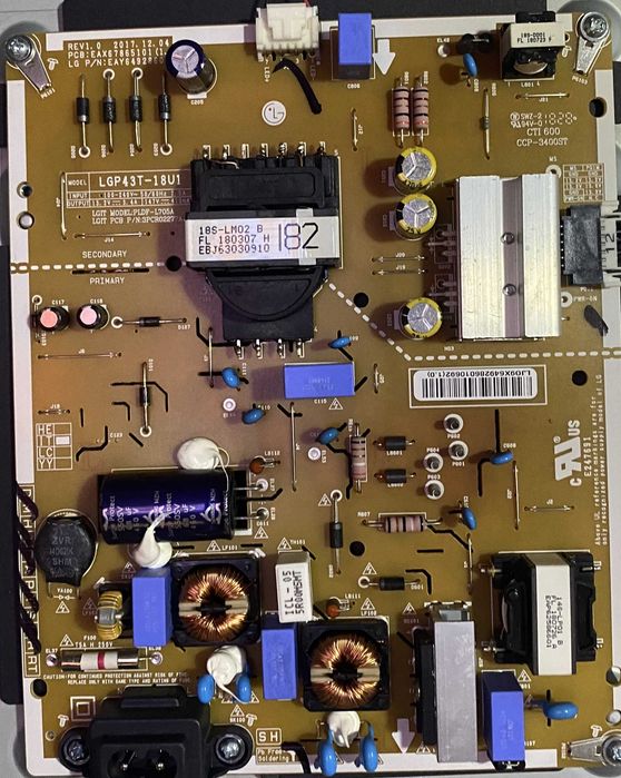 Peças TV LG 43UK6950PLB EAX67865.101 EAX67872.805 Testadas