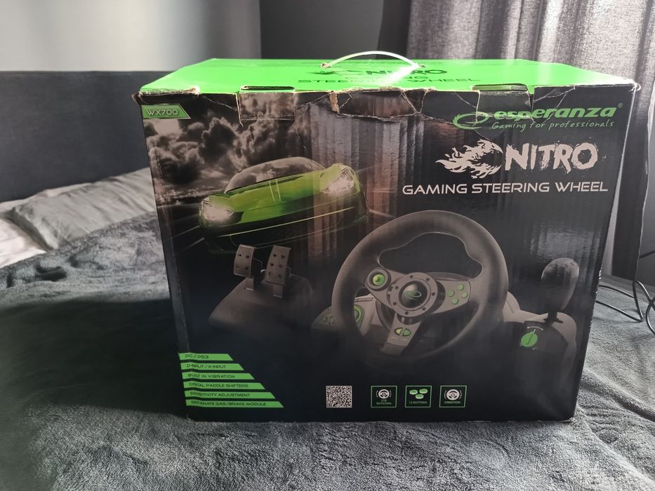 Kierownica Esperanza NITRO PC PS3 270° USB Pedały