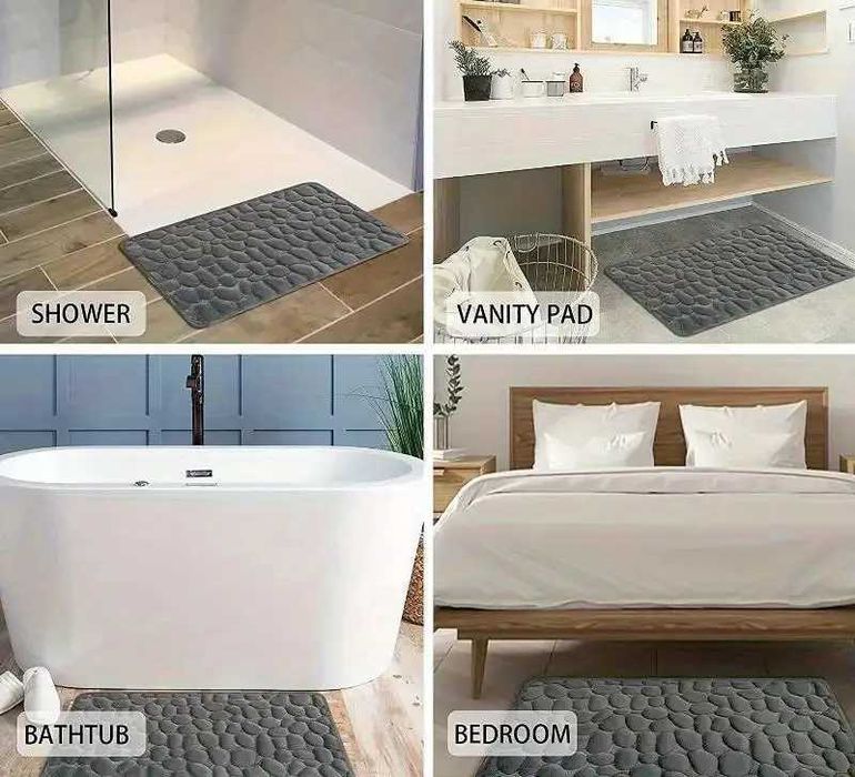 Tapete espuma absorvente macio antiderrapante de banho NOVO