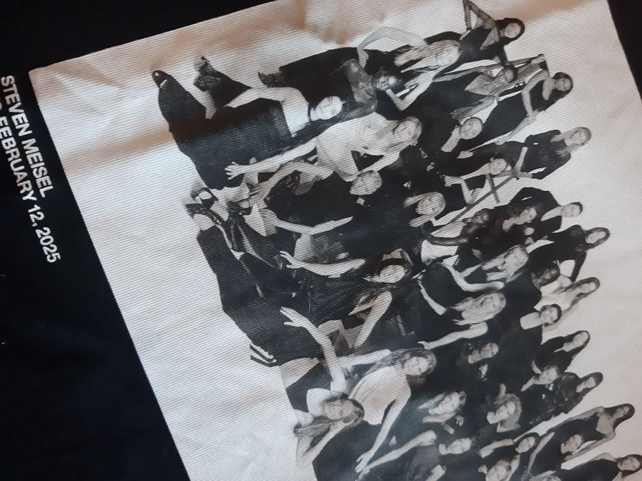 Tshirt Zara M kolekcja anniversary 50 lat czarna modelki Meisel nadruk