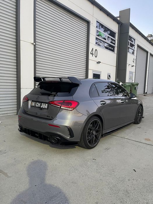 Mercedes W177 Lotka Spoiler A35 A45 Tylną Dokładka Czarny Połysk