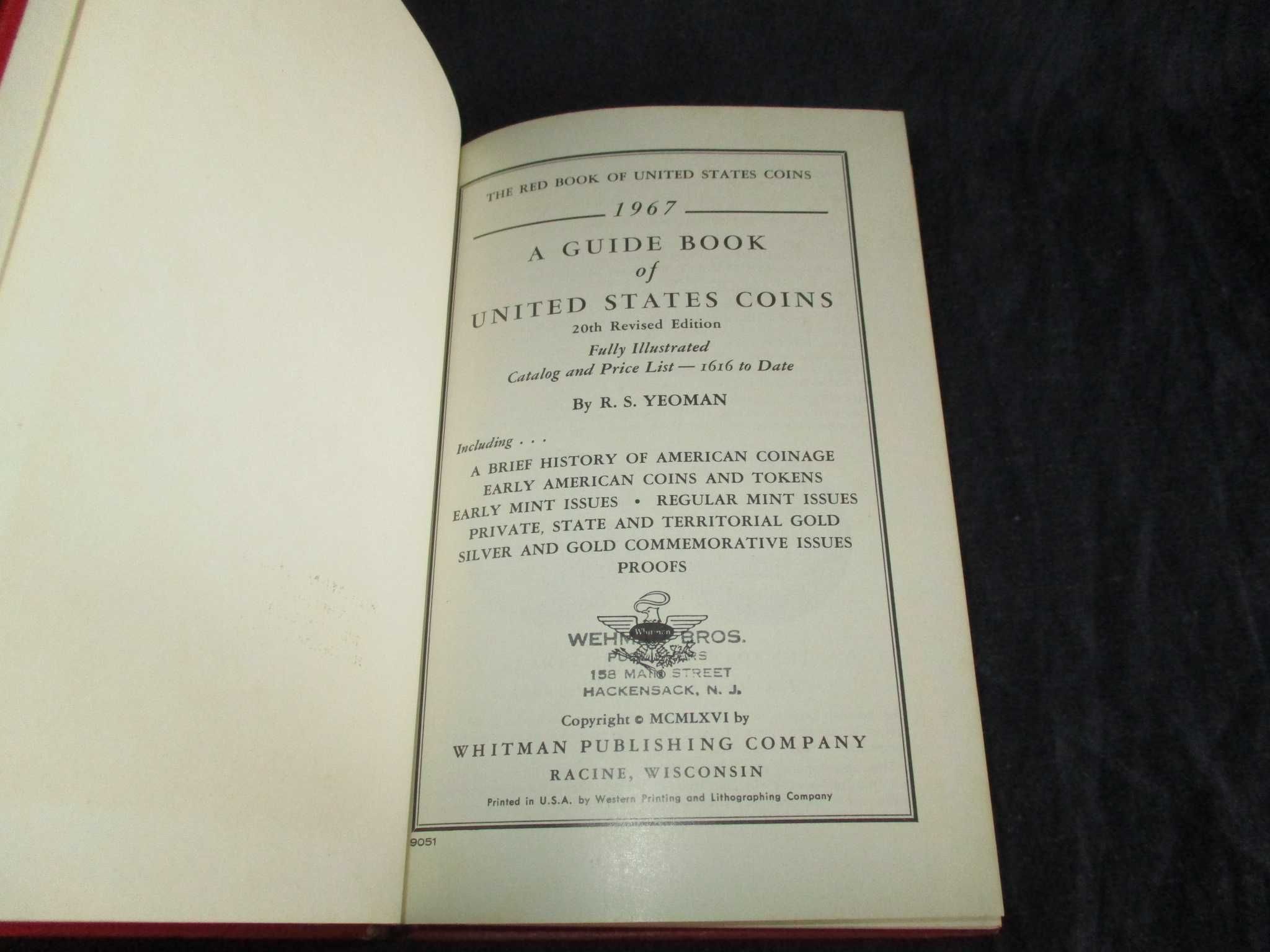 A Guide Book of United States Coins 20th Edition 1967 R. S. Yeoman