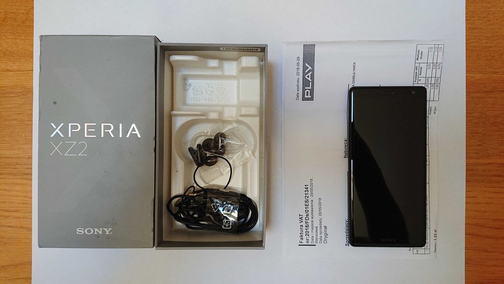 SONY Xperia XZ2 kolor czarny (uszkodzony mikrofon)