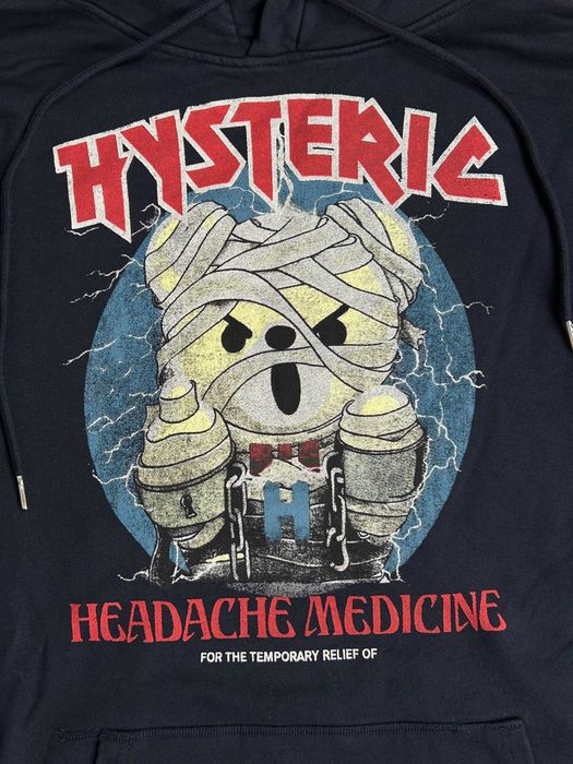 Худі Hysteric Glamour iron maiden bear headache medicine hoodie кофта