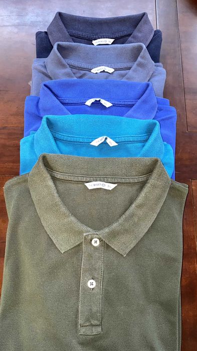 5 polos básicos C&A 100% algodão