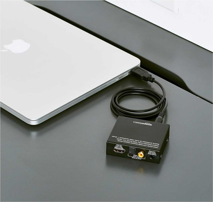 Amazon Basics ekstraktor Audio konwerter HDMI na HDMI 4K RCA Spdif