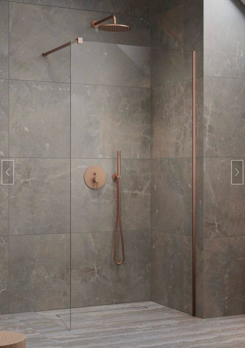 Kabina walk-in Radaway Modo New II szczotkowana miedź
