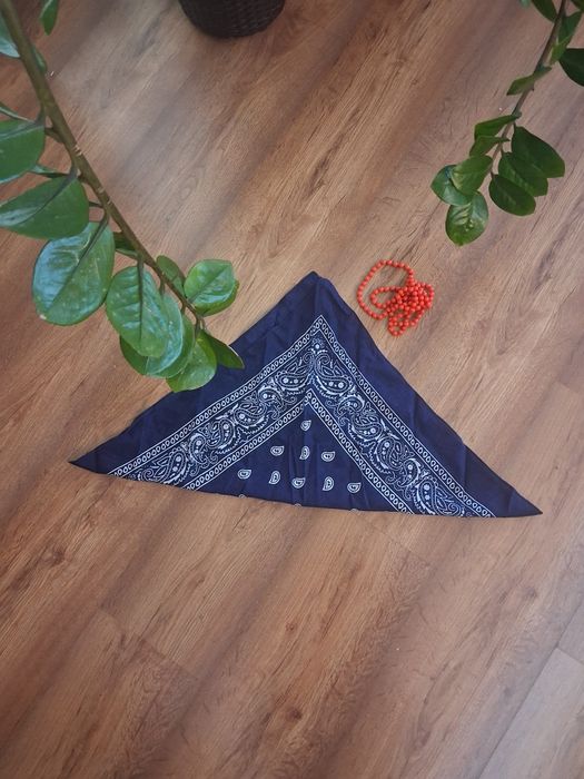 Chustka apaszka 50x50 bawełna granatowa