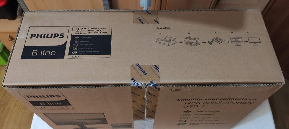 Monitor PHILIPS 272B7QUPBEB/00 27" 2560x1440px IPS QuadHD,USB-C Nowy