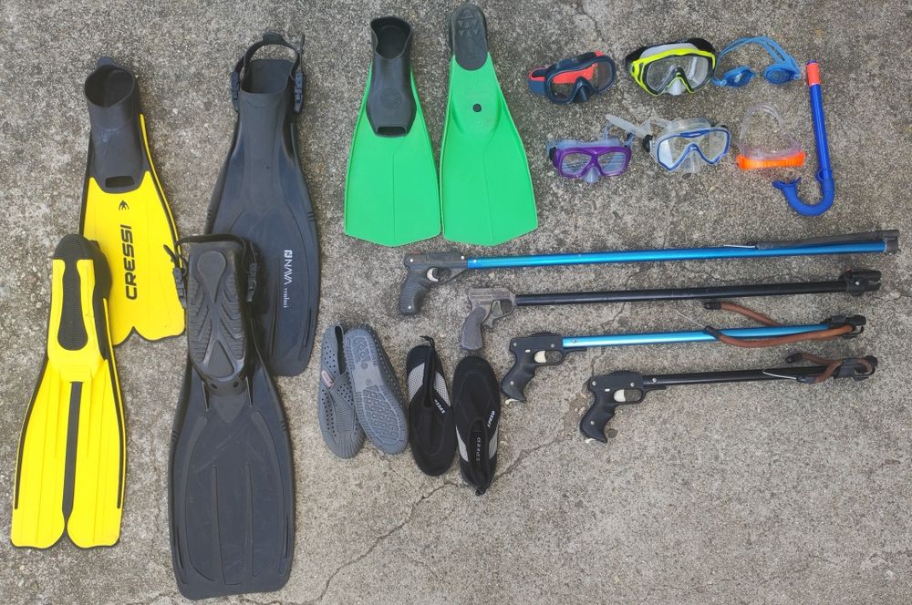 Lote de material mergulho, caça submarina.