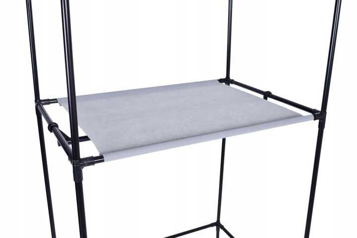 Garderoba Tekstylna Fela 60cm Szara Mobilna Lekka
