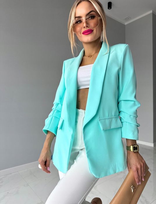 Zjawiskowa miętowa marynarka - Nowa, okazja!