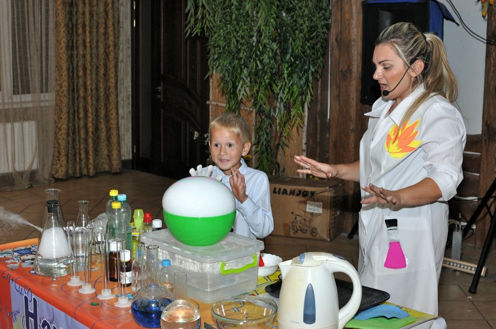 Научное шоу, химическое шоу, сухой лед, слаймы