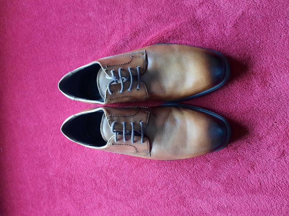 Sapatos Clássicos ECCO Melbourne Plain Toe Tie em Pele