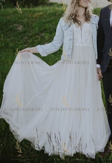 Suknia ślubna kremowa ecru rozmiar S