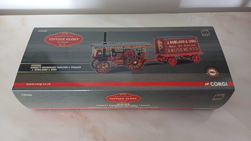 Miniatura Garret Showmans Tractor & Trailor CORGI Escala 1:50