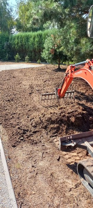 Minikoparka, usługi minikoparka, wynajem, usługi ogrodnicze