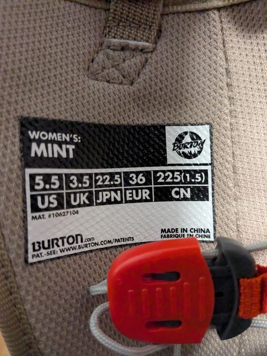 snowboard черевики salomon burton mint 22см. 35р.