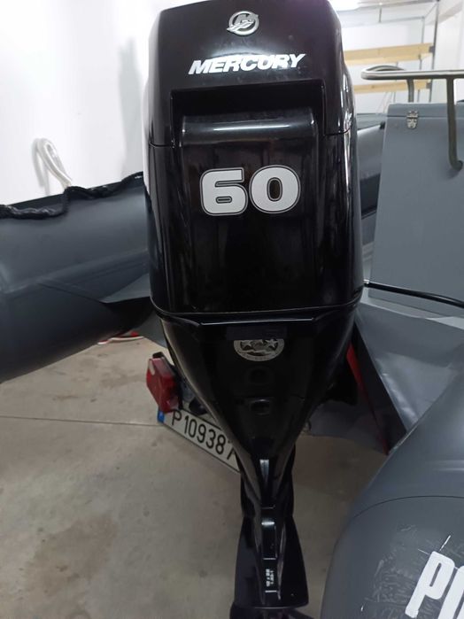 semi rigido XPRO 3D TENDER 535 PVC GRIS + Mercury F60ELPT-EFI + reboque