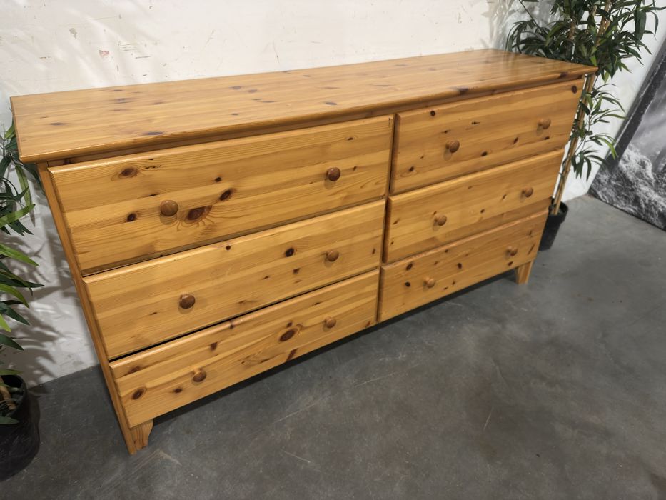 Ładna komoda sosnowa 6 szuflad super stan dowóz wysyłka