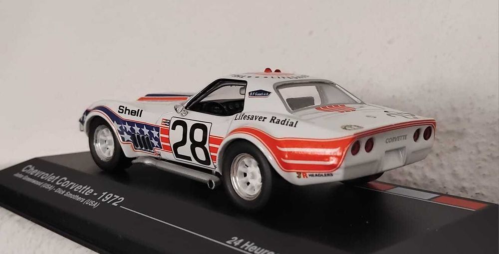 Chevrolet Corvette C3 N.º28 Le Mans. 1972.  1:43. Vendo miniatura da minha coleção.