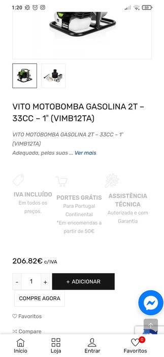 Moto bomba  a gasolina