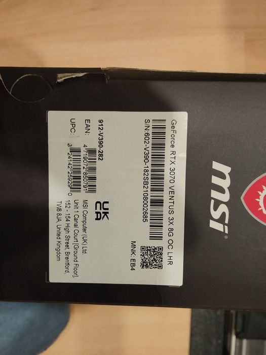 Placa gráfica NVIDIA MSI RTX 3070 VENTUS 3X OC LHR