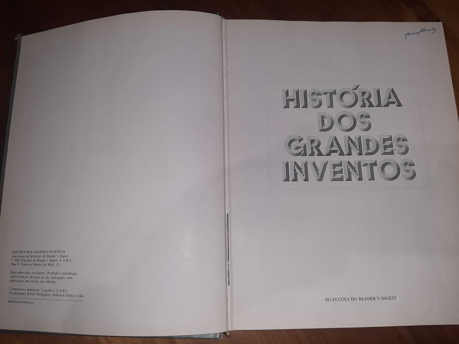 Livro "História dos Grandes Inventos"