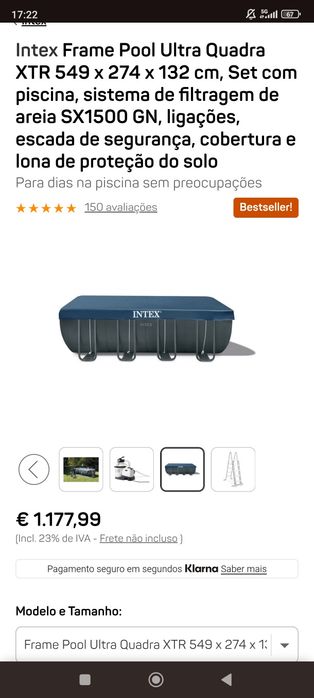 Piscina Intex 5.50x.2.74x1.32
