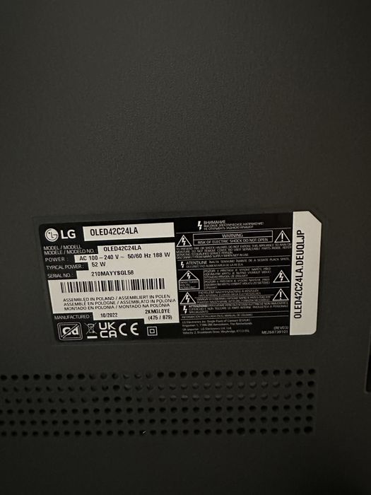 TV LG OLED de 42″