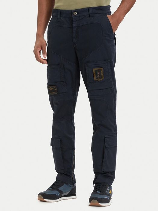 Aeronautica Militare Spodnie Iconic Anti-G (261PA1387UCT01493) granatowe 52 (XL)