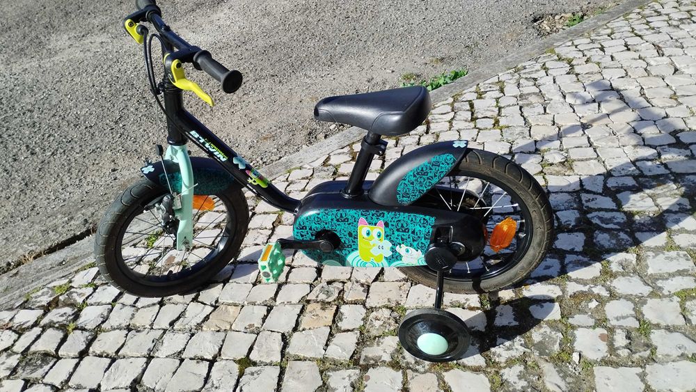 Bicicleta criança roda 14 com rodinhas - Decathlon