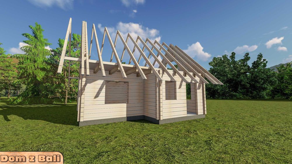 MATERIAŁ NA DOM z bali 13x20 35+42m2 47200zł