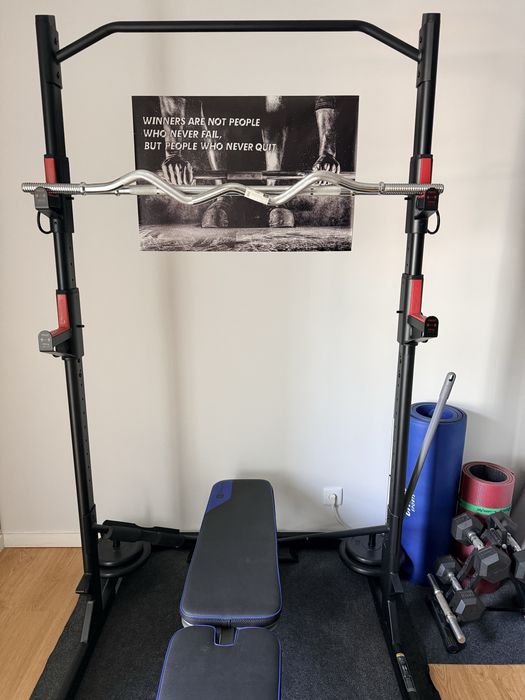 Rack musculação e banco