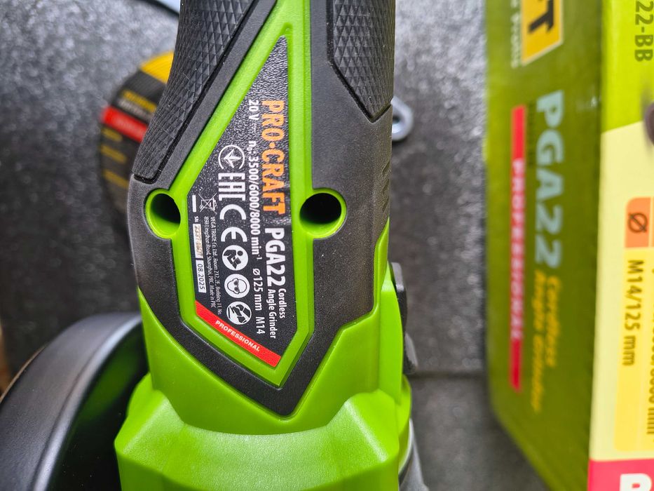 Акумуляторна болгарка Procraft PGA-22 тушка або комплект