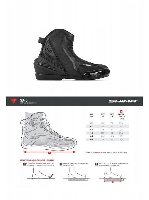 Buty męskie SHIMA SX-6 BLACK 42 rozmiar