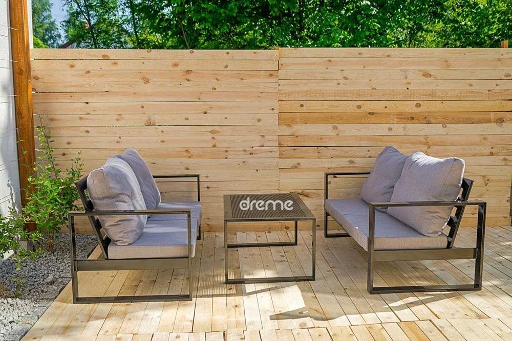 meble ogrodowe metalowe sofa kanapa stolik poduszki producent komplet