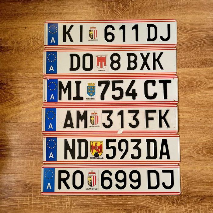 Austria - tablice rejestracyjne dekoracyjne