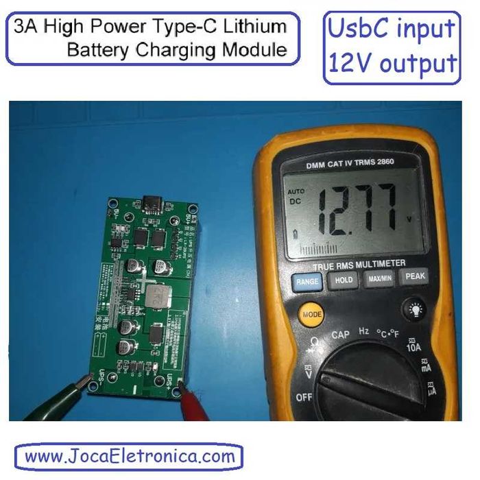 Carregador 2 Baterias Lítio por USB para saída 12V