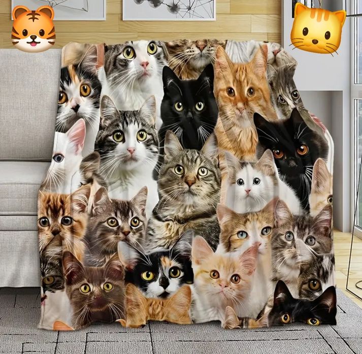 Manta com desenho de fatos