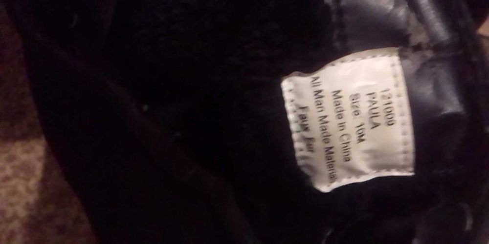 Дівочі чорні чоботи до колін на змійці 39-41