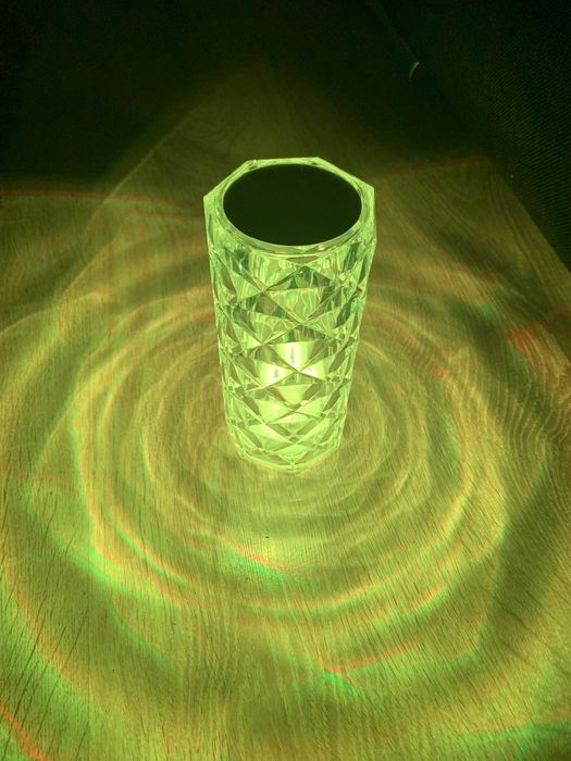 Lampka Kryształowa Róża LED Lampa Diamentowa Nocna Dotykowa + Pilot